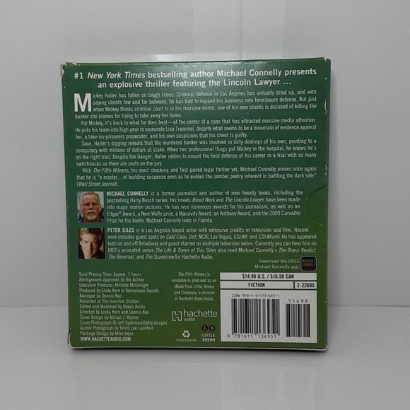 A Lincoln Lawyer Novel The Fifth Witness by Michael Connelly Audio CD Book - Picture 2 of 2